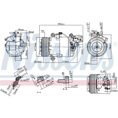 Nissens | Kompressor, Klimaanlage | 890071