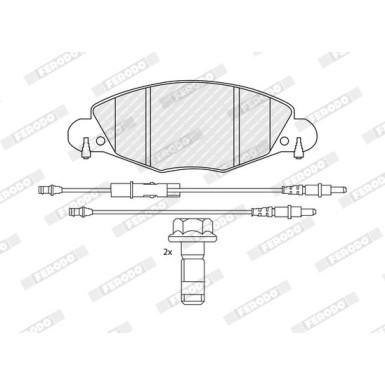 Ferodo | Bremsbelagsatz, Scheibenbremse | FDB1412
