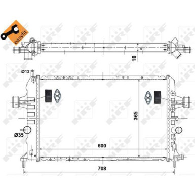 NRF | Kühler, Motorkühlung | 53442