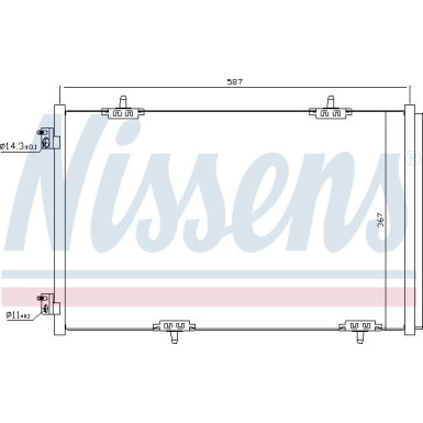 Nissens | Kondensator, Klimaanlage | 940333