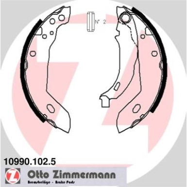 Zimmermann | Bremsbackensatz | 10990.102.5