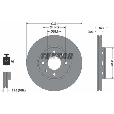 Textar | Bremsscheibe | 92100403