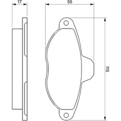 BOSCH | Bremsbelagsatz, Scheibenbremse | 0 986 460 968