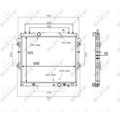 NRF | Kühler, Motorkühlung | 58534