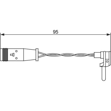 BOSCH | Warnkontakt, Bremsbelagverschleiß | 1 987 473 070