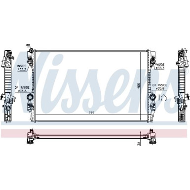 Nissens | Kühler, Motorkühlung | 63779