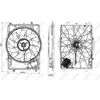 NRF | Lüfter, Motorkühlung | 47853