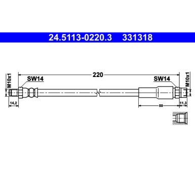 ATE | Bremsschlauch | 24.5113-0220.3