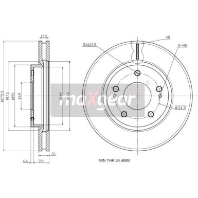 Maxgear | Bremsscheibe | 19-2388