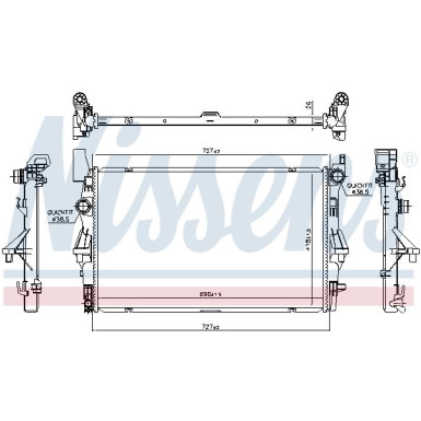 Nissens | Kühler, Motorkühlung | 606021