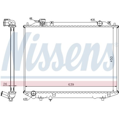 Nissens | Kühler, Motorkühlung | 62246A