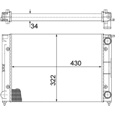 Mahle | Kühler, Motorkühlung | CR 343 000S