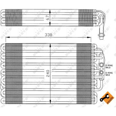 NRF | Verdampfer, Klimaanlage | ohne Expansionsventil | 36034