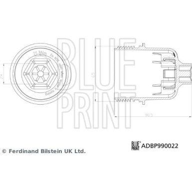 Blue Print | Deckel, Ölfiltergehäuse | ADBP990022