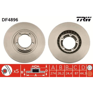 TRW | Bremsscheibe | DF4896