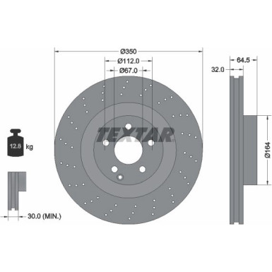 Textar | Bremsscheibe | 92176405