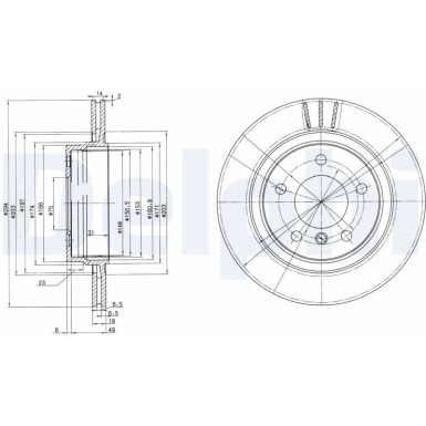 Delphi | Bremsscheibe | BG3530C