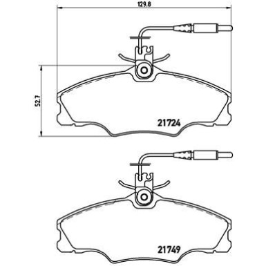 Brembo | Bremsbelagsatz, Scheibenbremse | P 61 056