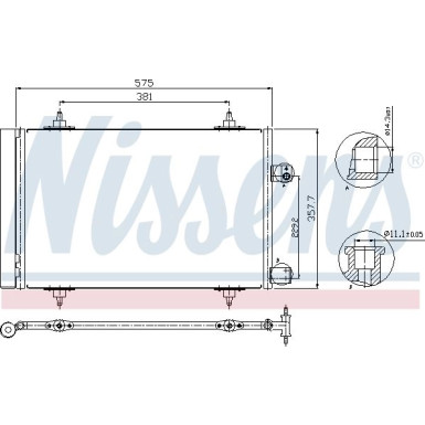 Nissens | Kondensator, Klimaanlage | 940239