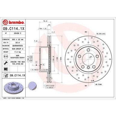 Brembo | Bremsscheibe | 09.C114.1X