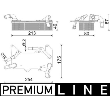 Mahle | Ölkühler, Automatikgetriebe | CLC 287 000P