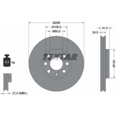 Textar | Bremsscheibe | 92091803