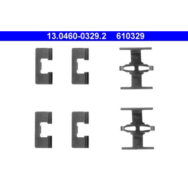 ATE | Zubehörsatz, Scheibenbremsbelag | 13.0460-0329.2