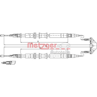 Metzger | Seilzug, Feststellbremse | 11.5791