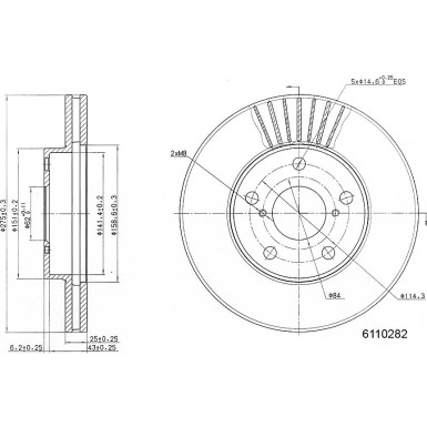 Metzger | Bremsscheibe | 6110282