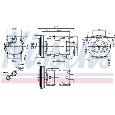 Nissens | Kompressor, Klimaanlage | 89251