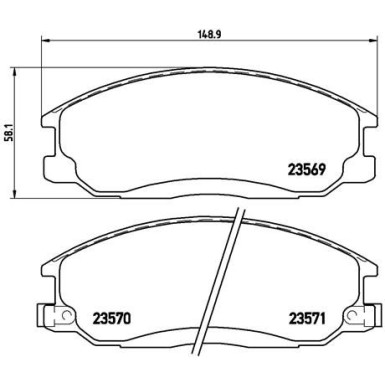 Brembo | Bremsbelagsatz, Scheibenbremse | P 30 013