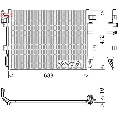 Denso | Kondensator, Klimaanlage | DCN14003