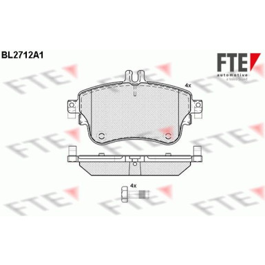 FTE | Bremsbelagsatz, Scheibenbremse | 9010938