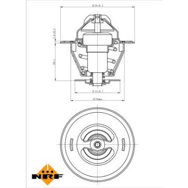 NRF | Thermostat, Kühlmittel | 725036