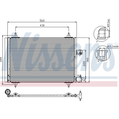 Nissens | Kondensator, Klimaanlage | 94723