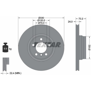 Textar | Bremsscheibe | 92242005