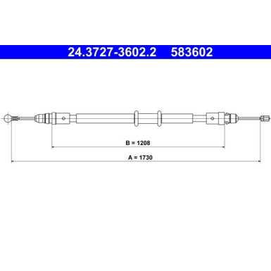 ATE | Seilzug, Feststellbremse | 24.3727-3602.2