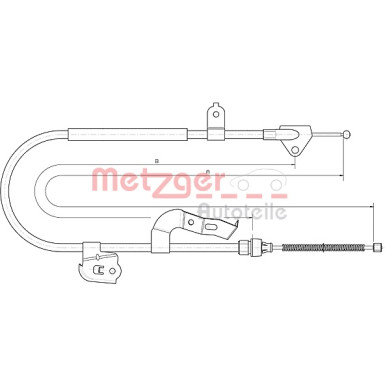 Metzger | Seilzug, Feststellbremse | 10.4510