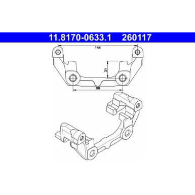 ATE | Halter, Bremssattel | 11.8170-0633.1