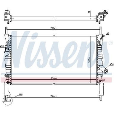 Nissens | Kühler, Motorkühlung | 69225