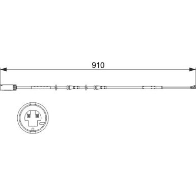 BOSCH | Warnkontakt, Bremsbelagverschleiß | 1 987 473 522