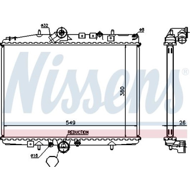 Nissens | Kühler, Motorkühlung | 61295A