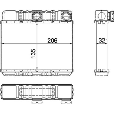 Mahle | Wärmetauscher, Innenraumheizung | AH 87 000P