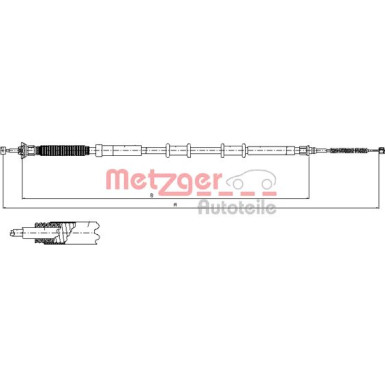 Metzger | Seilzug, Feststellbremse | 12.0716