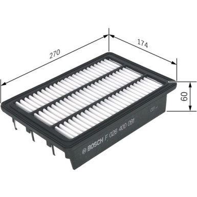 BOSCH F 026 400 091 Luftfilter