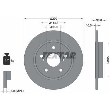 Textar | Bremsscheibe | 92164003