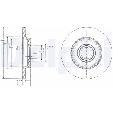 Delphi | Bremsscheibe | BG3416