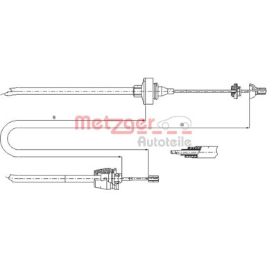Metzger | Seilzug, Kupplungsbetätigung | 10.2372