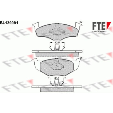 FTE | Bremsbelagsatz, Scheibenbremse | 9010171