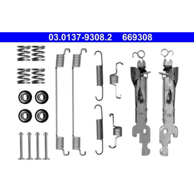 ATE | Zubehörsatz, Bremsbacken | 03.0137-9308.2